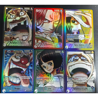 Diy One Piece Op09 Series English Version Monkey D luffy Marshall D Teach Shanks Nico Robin Buggy Collection Anime Game