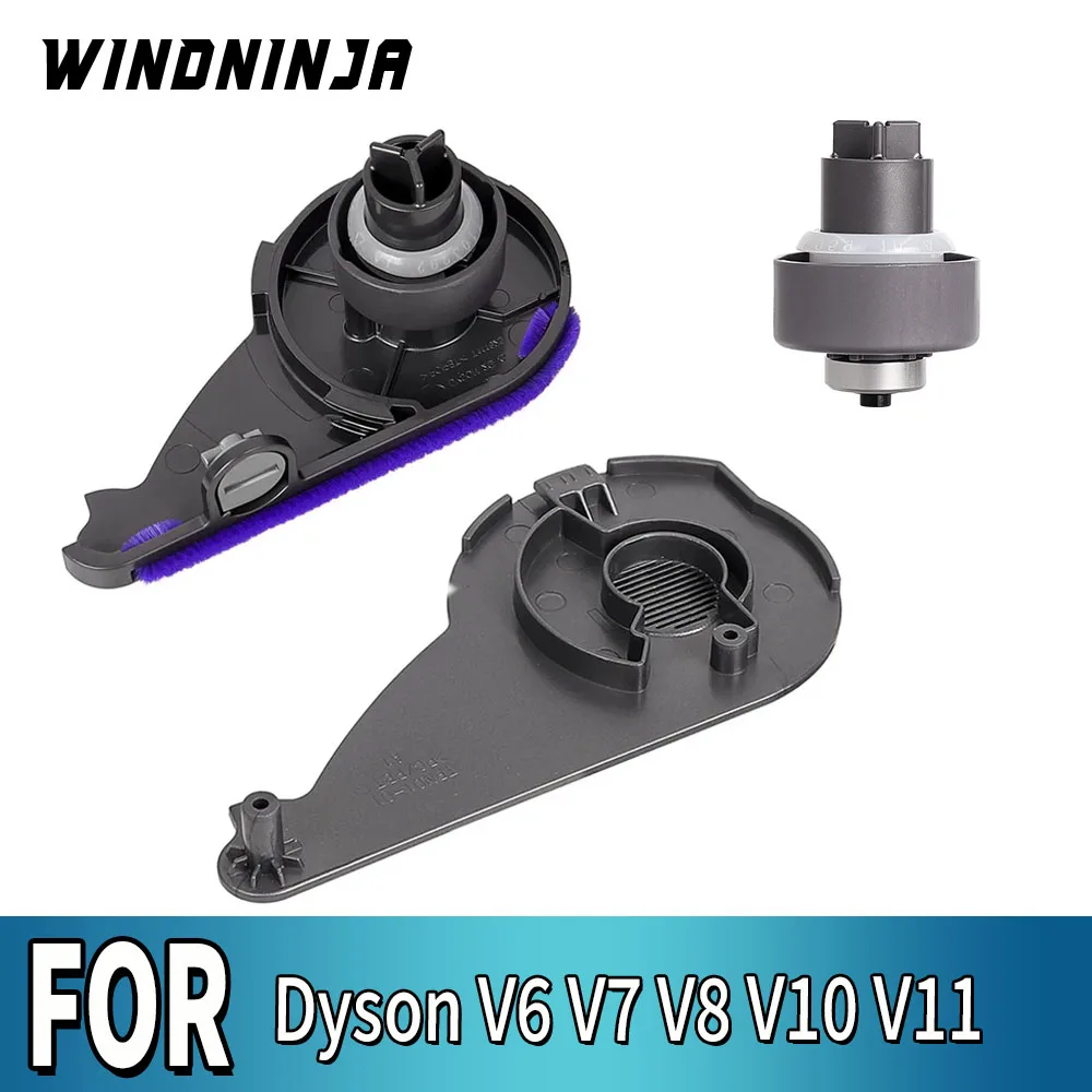 Weiche Samt-Saugkopf-Seitenabdeckung für Dyson V6 V7 V8 V10 V11 Staubsauger – Linke und rechte Abdeckung, Rollenbürstenstange, Endlager