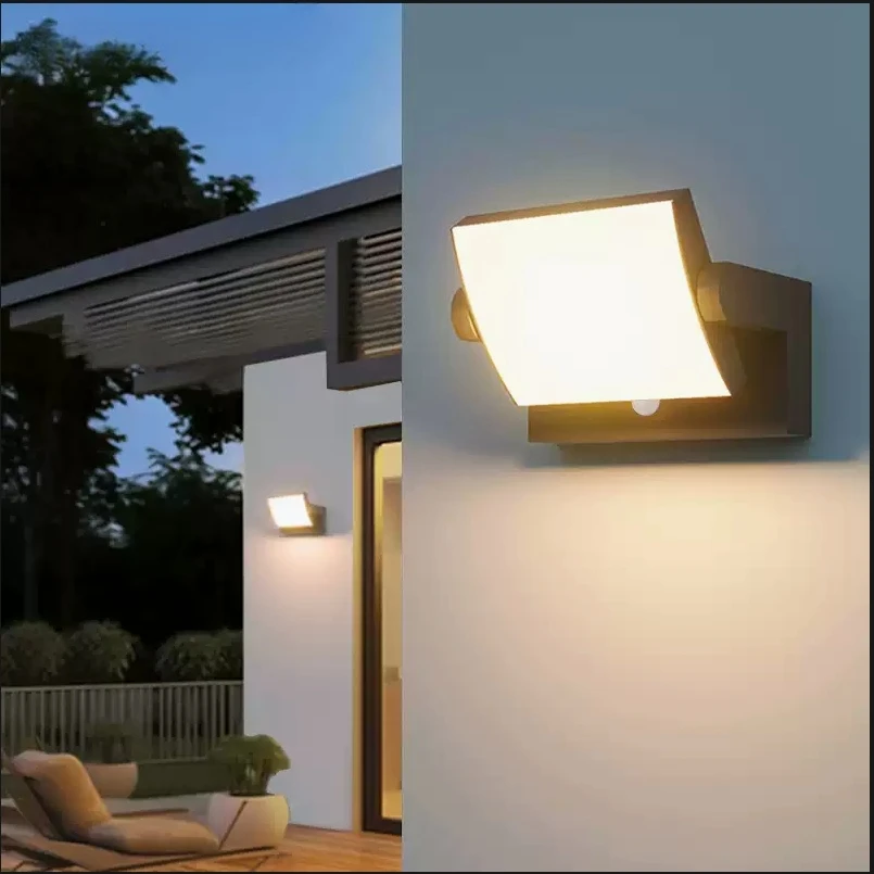 

24W LED Outdoor Wall Light 1500LM IP65 Waterproof Wall Lamp Motion Sensor Outdoor Lighting Porch Lights Balcony Garden Lights