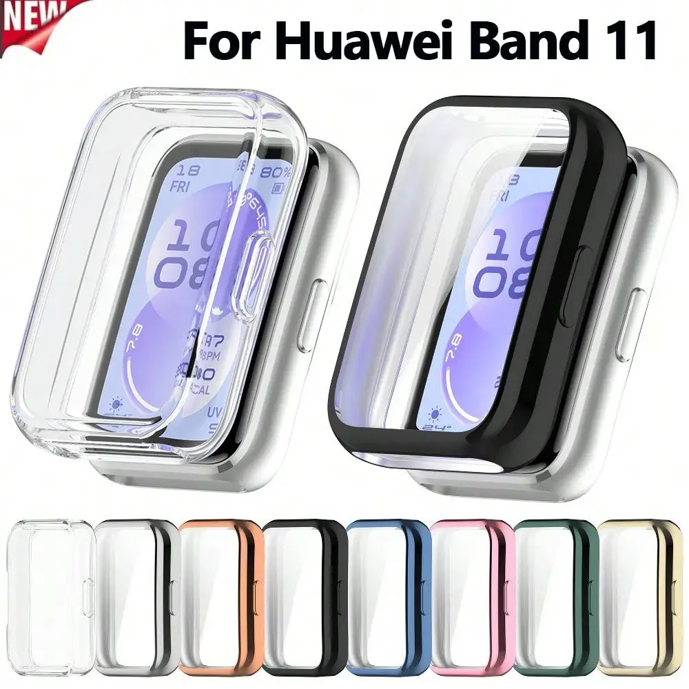 Compatible with Huawei Band 11 Soft Rubber TPU Case Full Body Cover Scratch Resist Smooth Surface Comfort Wear