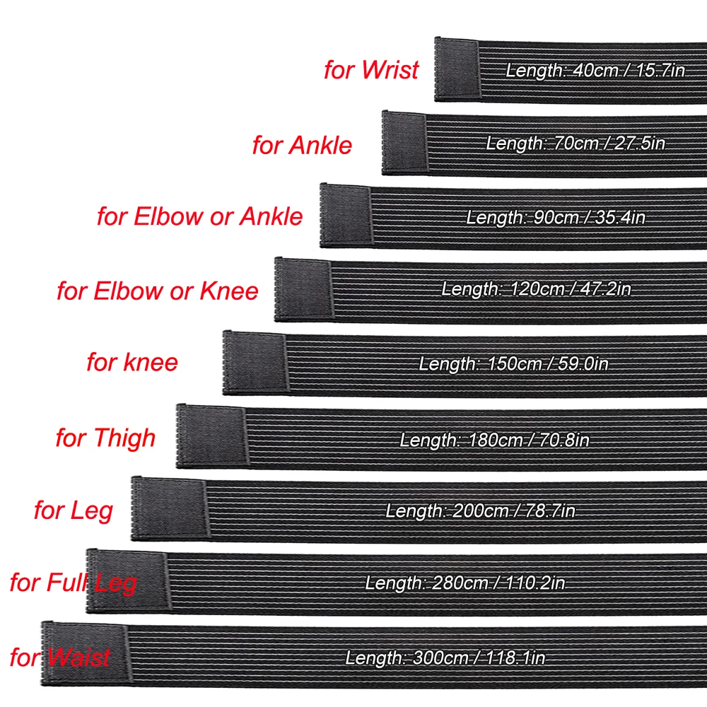 Bandage élastique de compression du mollet, bande de kinésiologie sportive pour rincer le poignet, le genou, les cuisses, enveloppes de soutien,