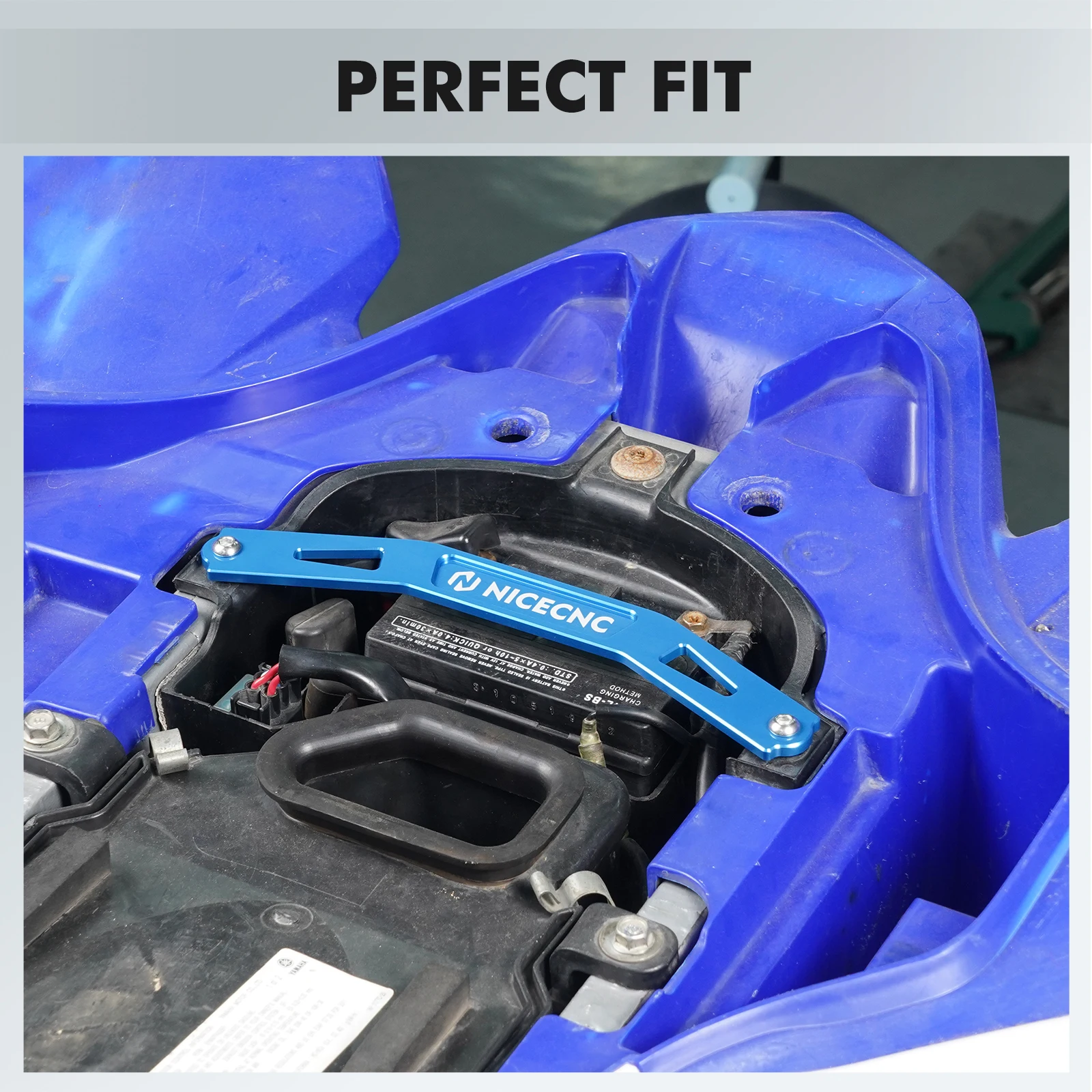 NICECNC Battery Holder Bracket For Yamaha YFZ450R YFZ450R YFZ450SE 2009-2024 YFZ450X 2010-2011 High Quality ATV Accessories Blue