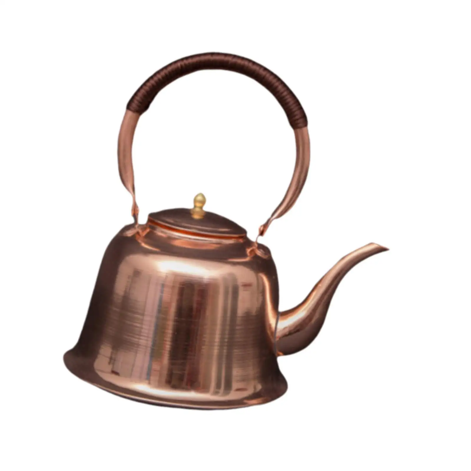 

Tea Kettle 1L Retro Water Boiler Jug Wrapped Handle Kung Fu Teapot Copper Teapot