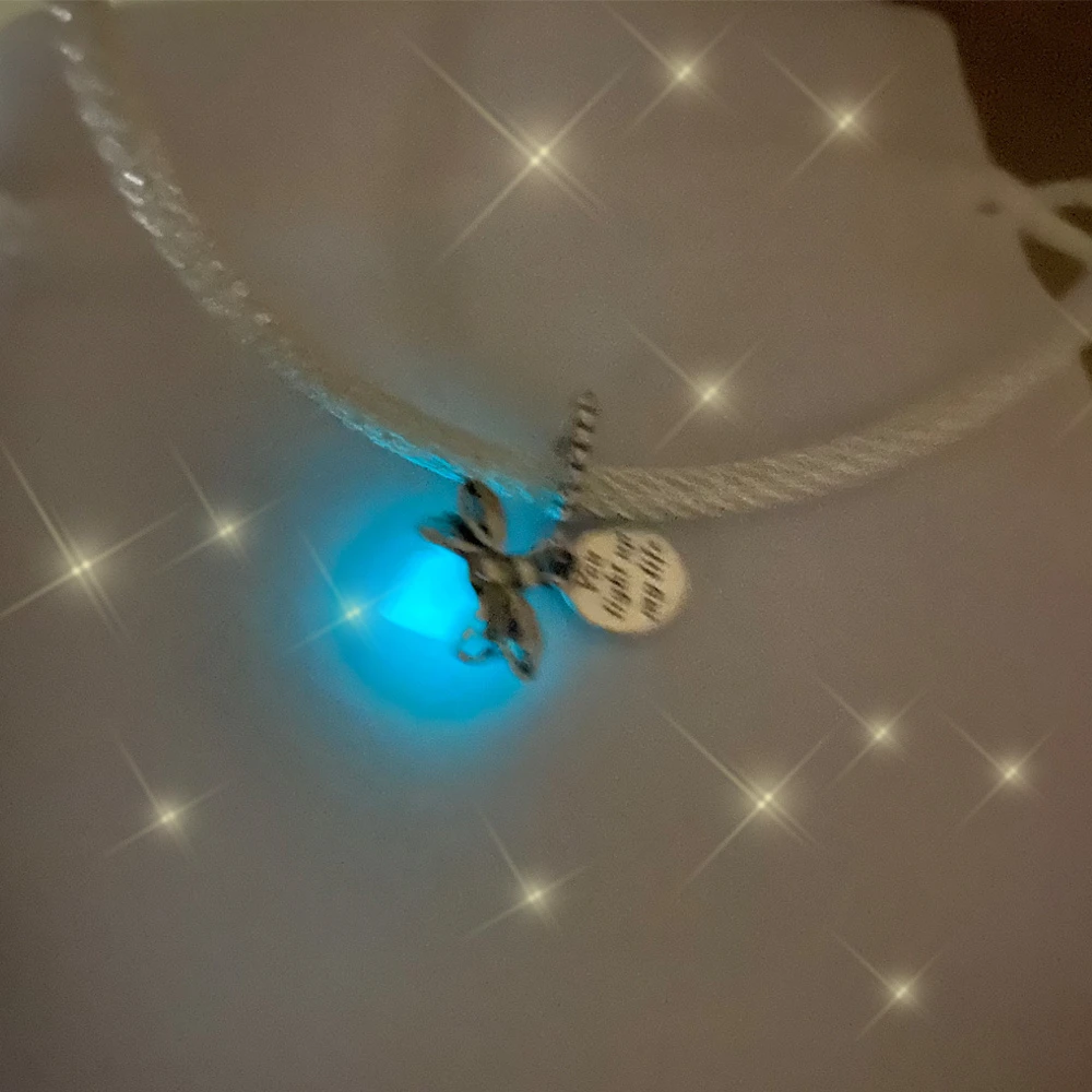 Koralik charms ze srebra próby 925 z serii Forest, świecący w ciemności, w kształcie świetlików, ważek i pająków, pasujący do oryginalnych bransoletek z zawieszkami, biżuteria DIY dla kobiet.