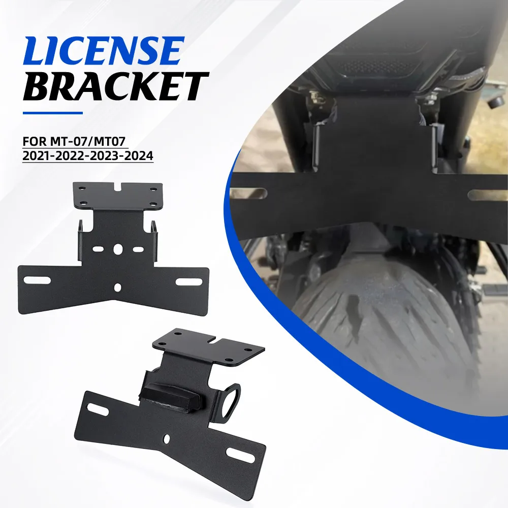 

2024 2023 FOR YAMAHA MT-07/MT07 2021-2022-2023-2024 Motorcycle License Plate Bracket Number License Plate Holder Mount MT 07