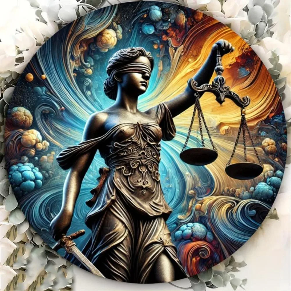 1. Barang Genel Papan Tanda الألومنيوم Logam العدالة ديفي - سيني Dinding Hiasan (8x8 بوصة) | سيسوى هاثام، دبور، روانج ماكان #2