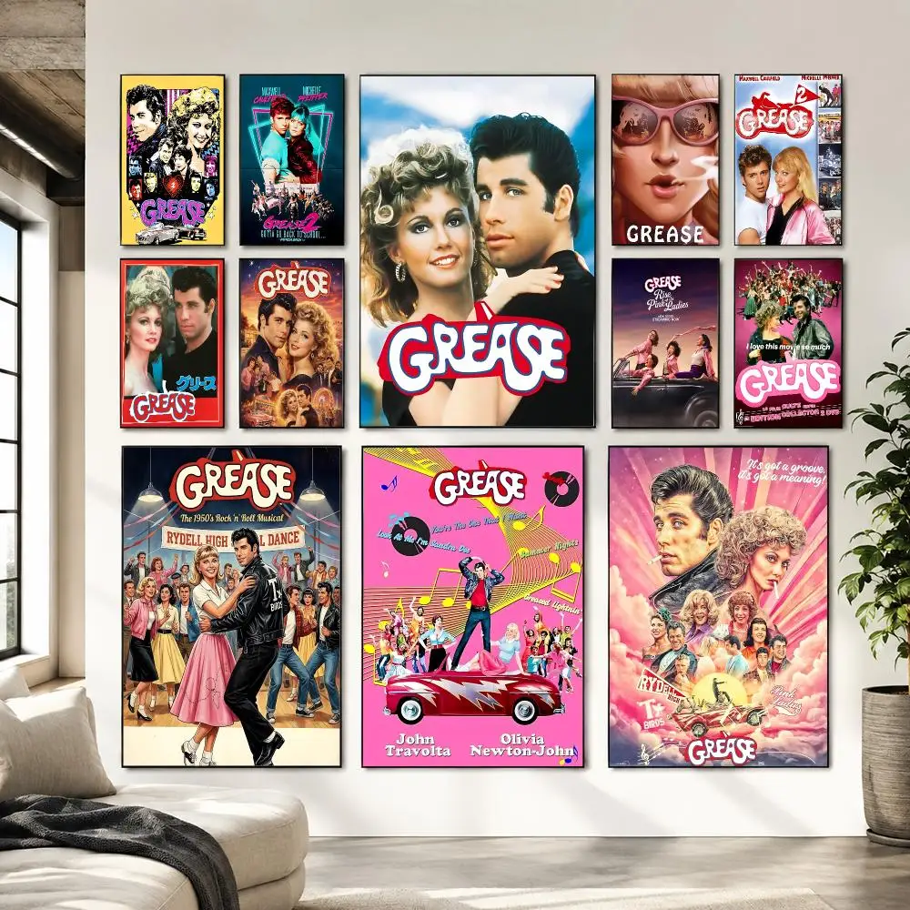 Best Sale Movie G-GREASE Poster Sticker Self Adhesive For Playroom Bedroom Hallway Home Wall Art Decor Perfect Gift
