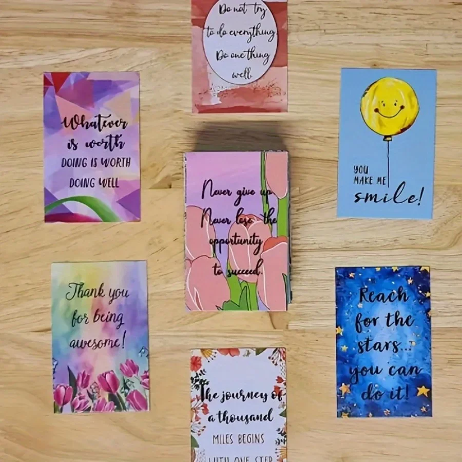 72 Stück/Packung inspirierende Grußkarten – Positive Energie, motivierende Zitate von Studenten und für alle Anlässe – Perfekt für – Detail 3