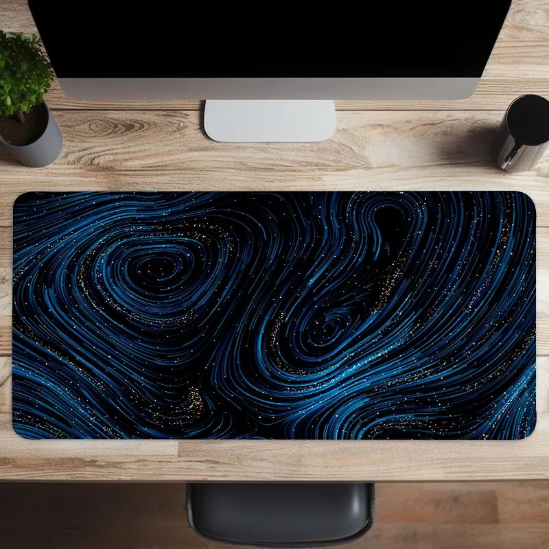 Large Starry Night Fantasy Gaming Mouse Pad with Anti-Slip Rubber Base and Stitched Edges 2024 new product promotion