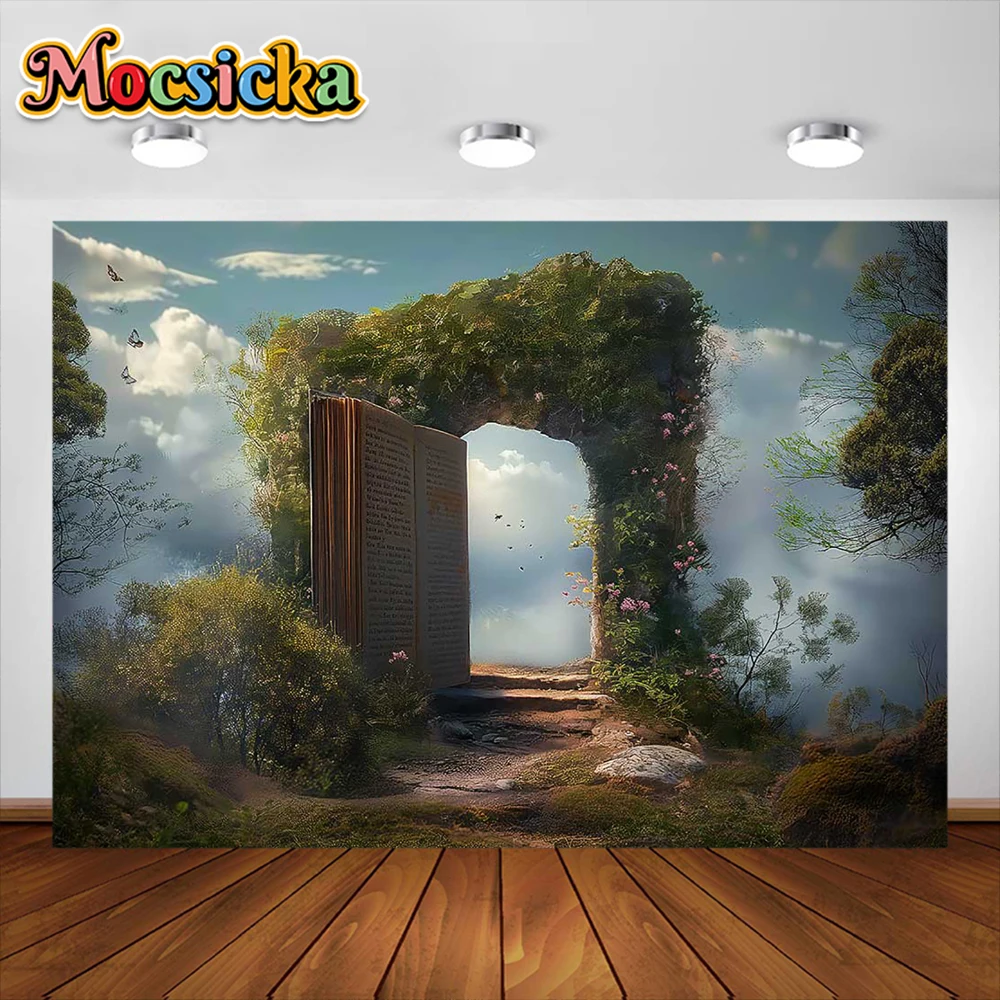 Magische Welt Fotografie Hintergrund magische Bücher jede Tür Party Dekoration Neugeborenen nach Hause Kulissen Studio Requisiten liefert