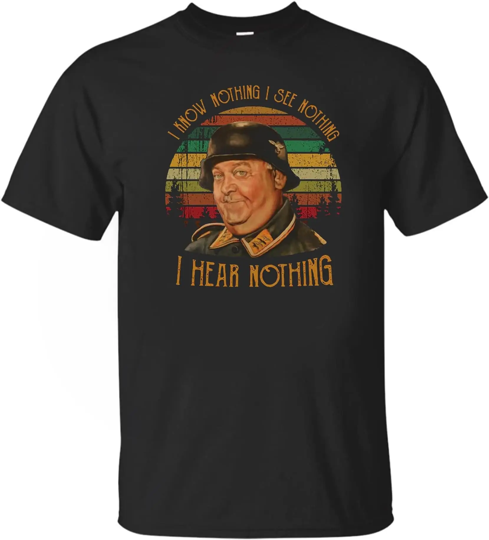 Sergeant Schultz Ich weiß Nichts, ich Sehe Nichts Vintage klassisches T-Shirt Tees Y2K tops Unisex Summer Short Sleeve