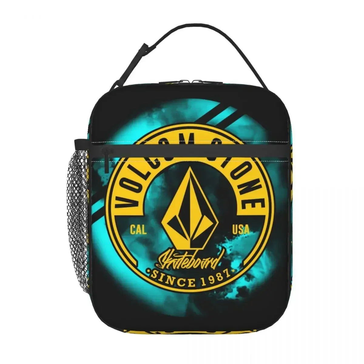

2025 New Volcoms Logo Insulated Lunch Bags for School Office Leakproof Thermal Cooler Bento Box Women Kids