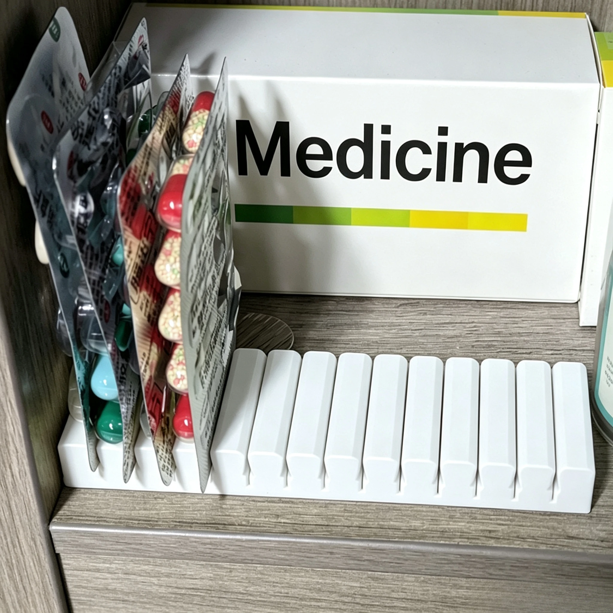 13-Grid Home Emergency Medical Storage Box, Multi-Compartment Medicine Classification Organizer, Blister Pill Holder