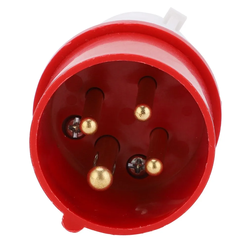 

1 комплект, 4-контактный промышленный разъем IP44, 380-415 В, 16 А, промышленная сверхмощная водонепроницаемая трехфазная вилка питания