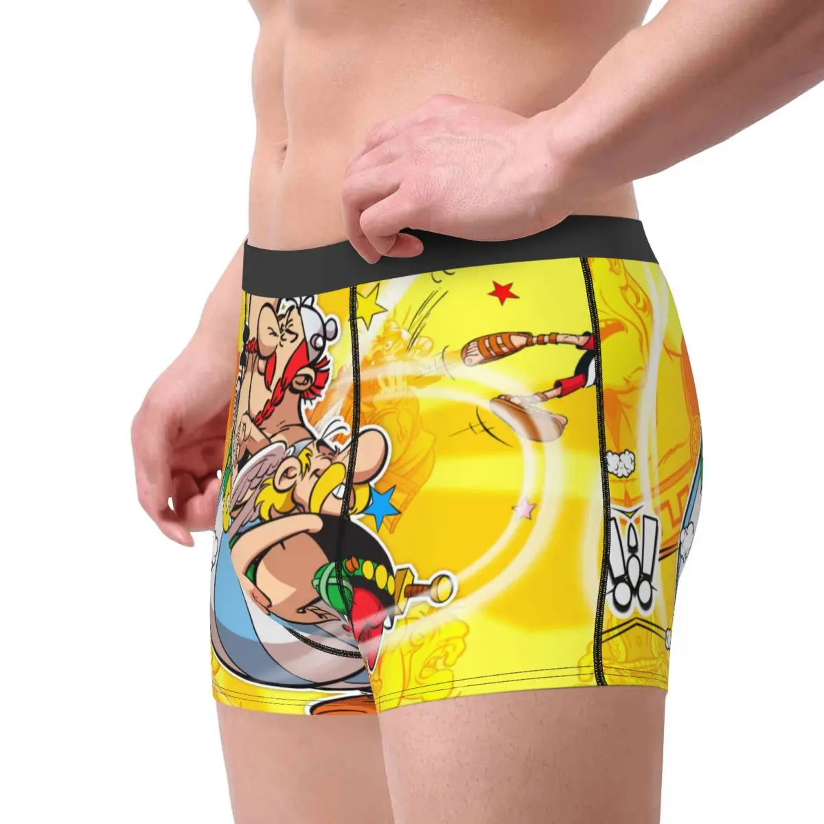 Adventure Comic Asterix Boxer Shorts For Men 3D Printed Manga Getafix Obelix Underwear Panties Briefs Breathable Underpants