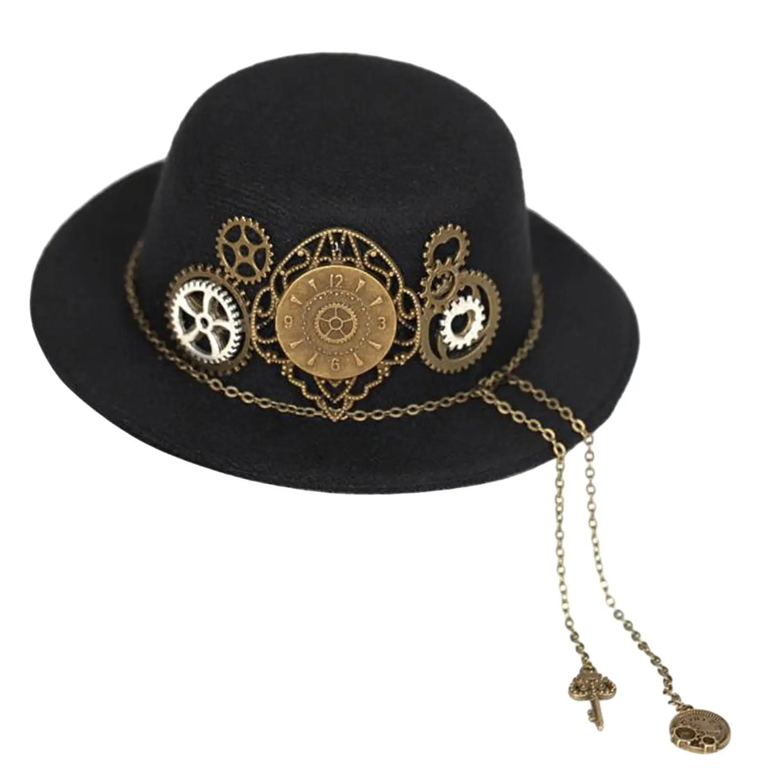 Steampunk Mini Top Hat Hairpin Cosplay Accessories Decorative Headwear for Party Supplies Dance Stage Show Womens Girls Holiday