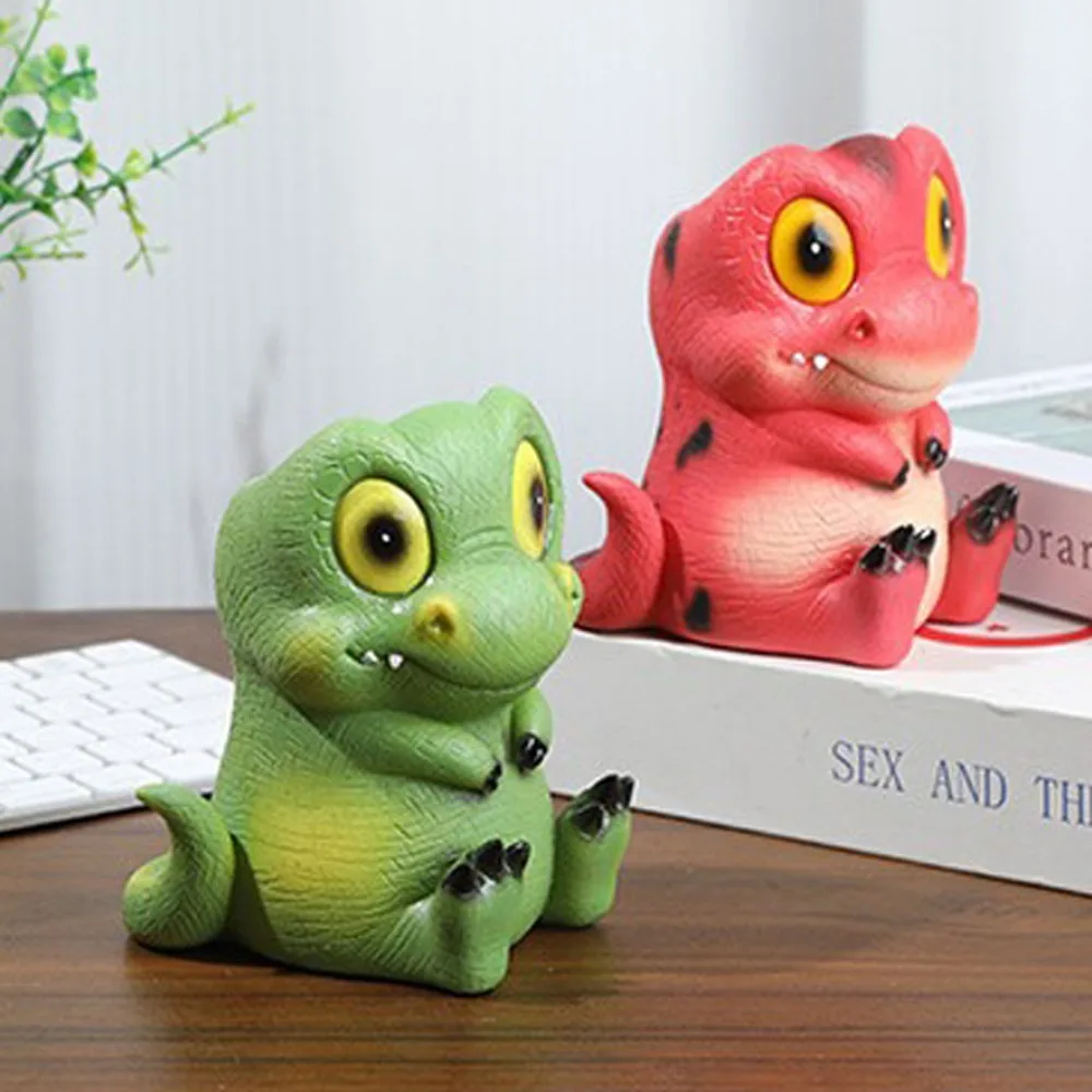 Resin Craft Dinosaur Pen Holder Large Capacity Ornaments Desktop Storage Decor Dinosaur Cartoon Pencil Storage Box