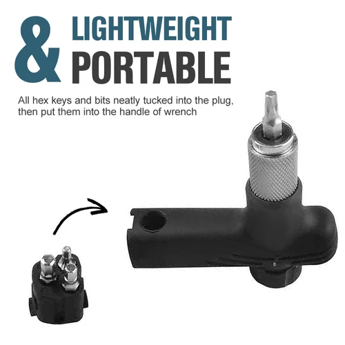 Imagen 2 del producto Llave dinamométrica de bicicleta ajustable, llave dinamométrica T de 4/5/6Nm, Kit de mantenimiento de bicicleta portátil