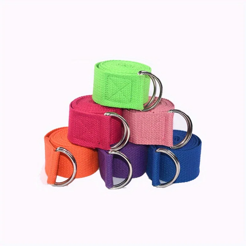 Durable Cotton Yoga Strap With Metal D Ring