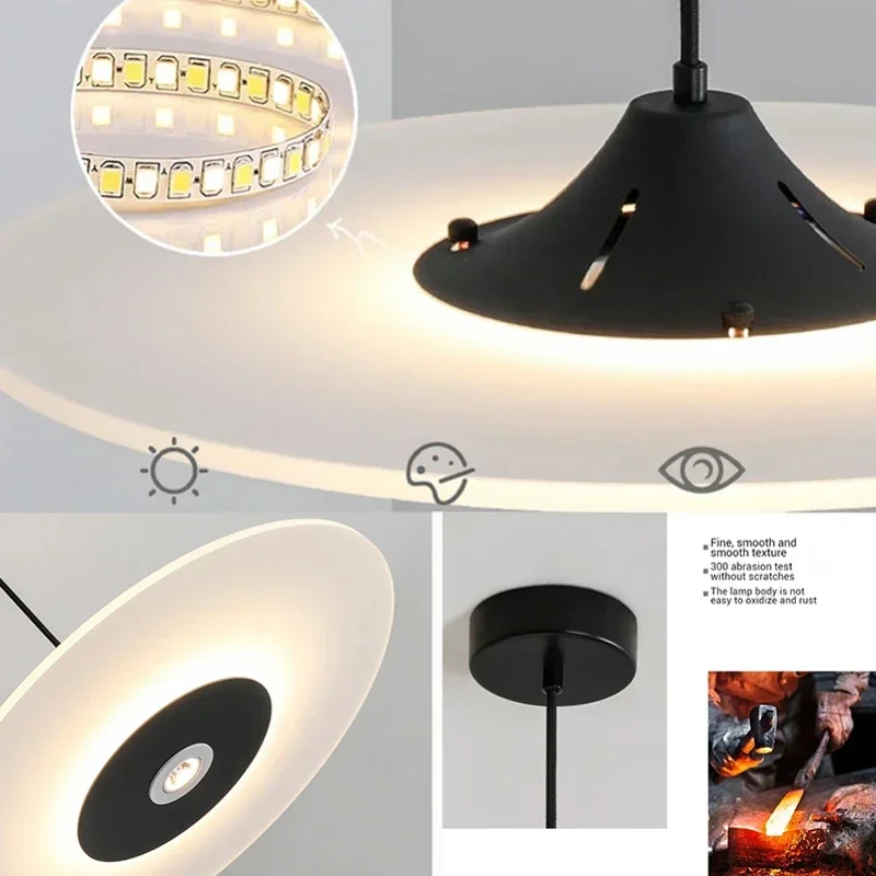 Nordic Salon Chandeliers Designer Minimalism Acrylic Led Lights Modern Home Decoration Living Room Dining Bedroom Pendant Lamp