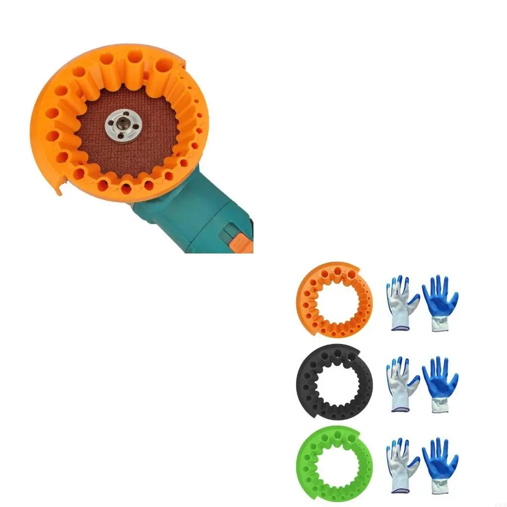 

P82E 20 Hole Drill Bit Sharpener Set with Gloves for Safe and Efficient DIY Projects