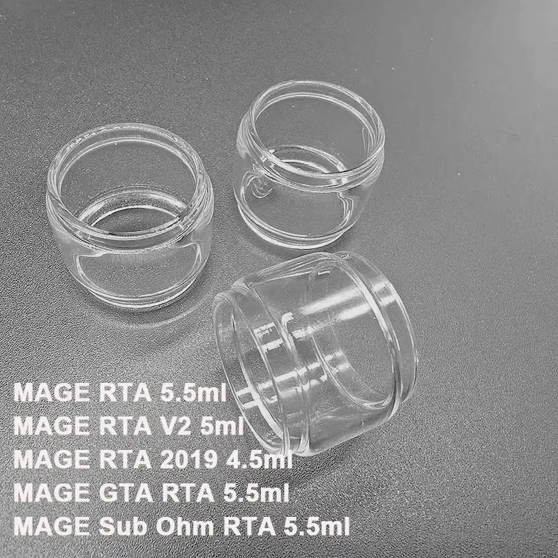 

3 Pieces Bubble Glass Tank for MAGE RTA V2 2019 4.5ml MAGE GTA RTA 5.5ml MAGE Sub Ohm RTA Glass Tank Container