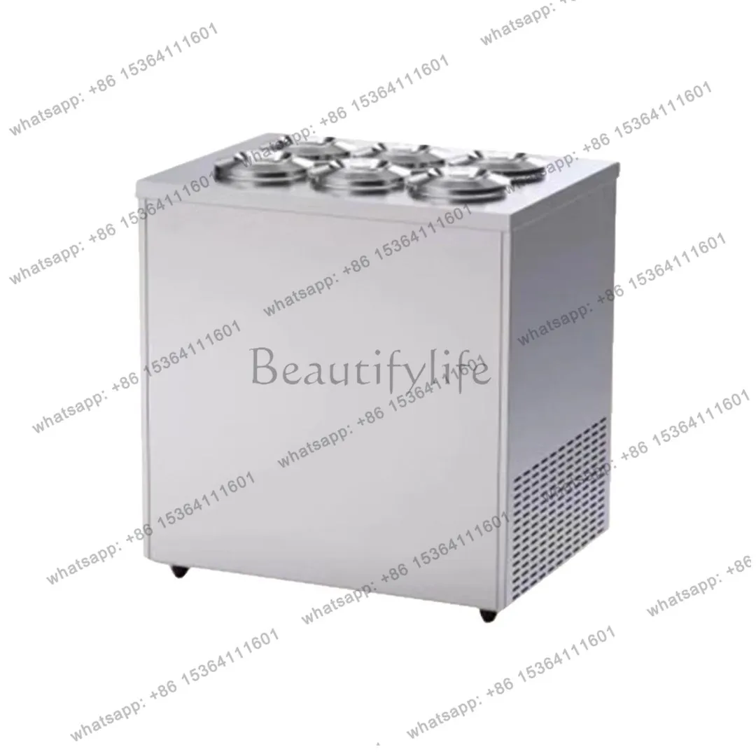 Barrel cabinet commercial gelato frozen ice cream stainless steel display cabinet