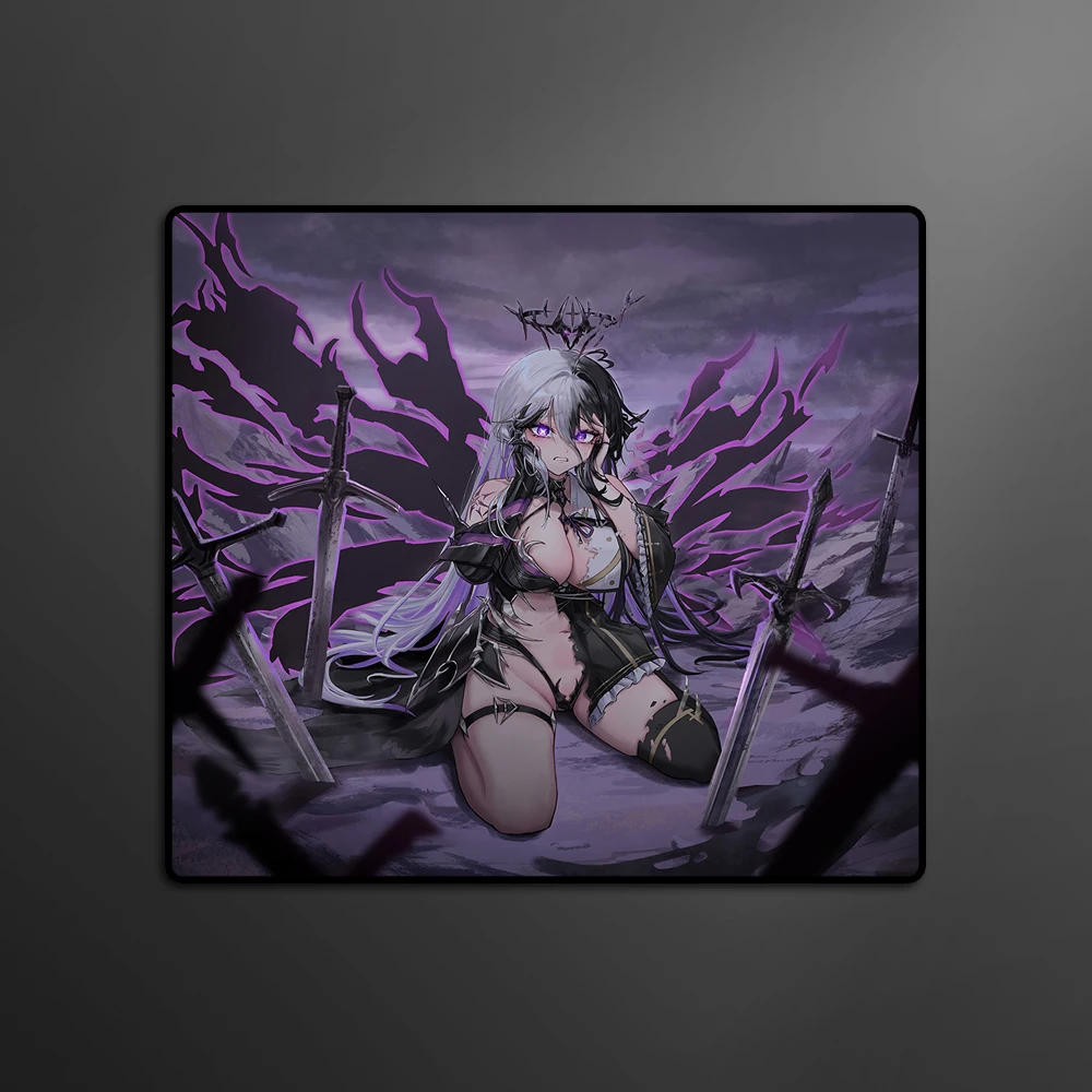 Tapete de mouse para jogos, à prova d'água, pc gamer, acessórios de computador, tapete de mesa, equilíbrio, antiderrapante, borracha, teclado de anime