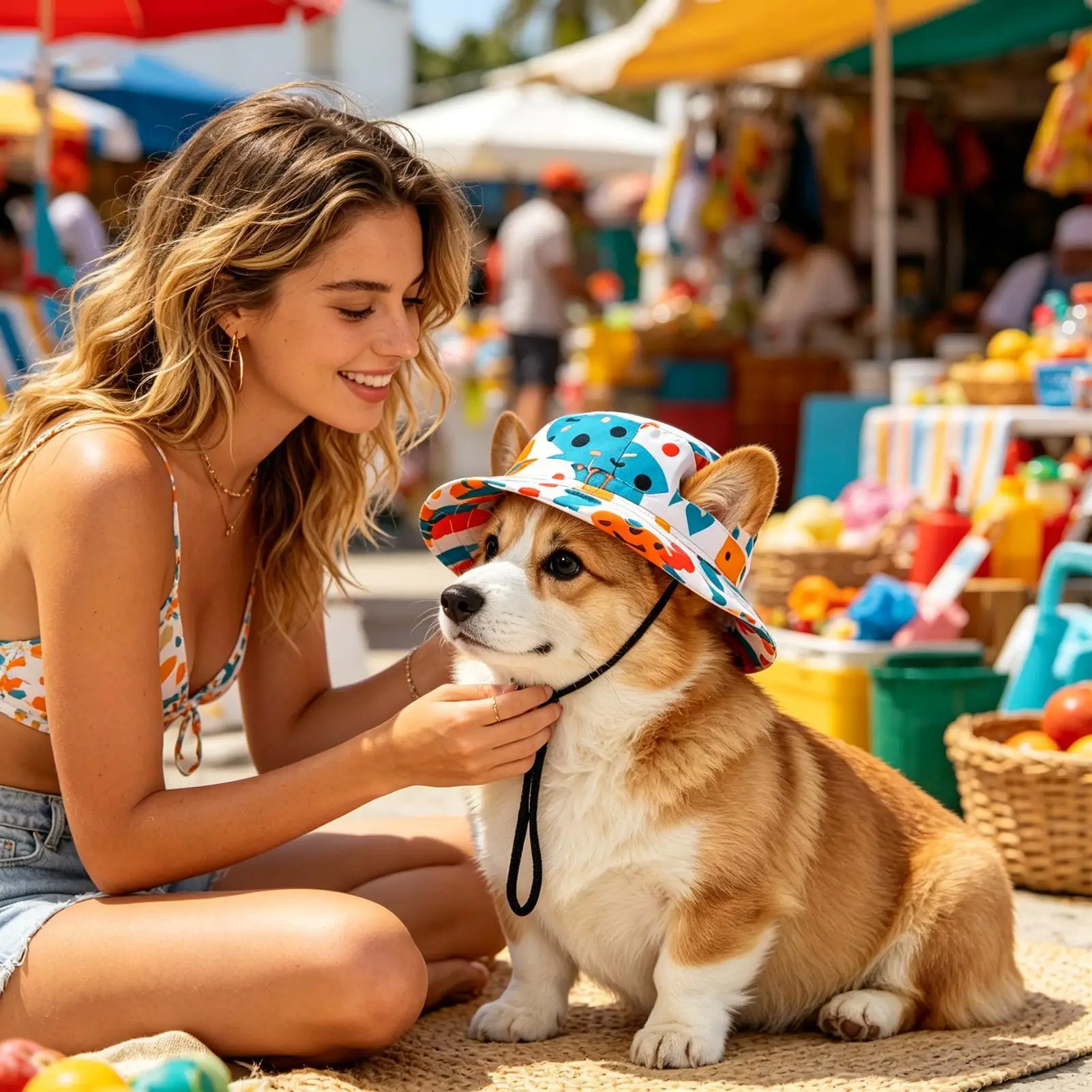 Dog Cat Sun Protection Hat Pet Sun Hat For Cats Sunlight Blocking Round Brim With Ear Holes For Outings Photography Sports