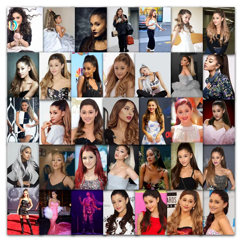 63PCS Ariana Grande DIY Cartoon Stickers Phone Trunk Refrigerator Waterproof Anime Stickers Anime Figure Image Toys Sticker Gift