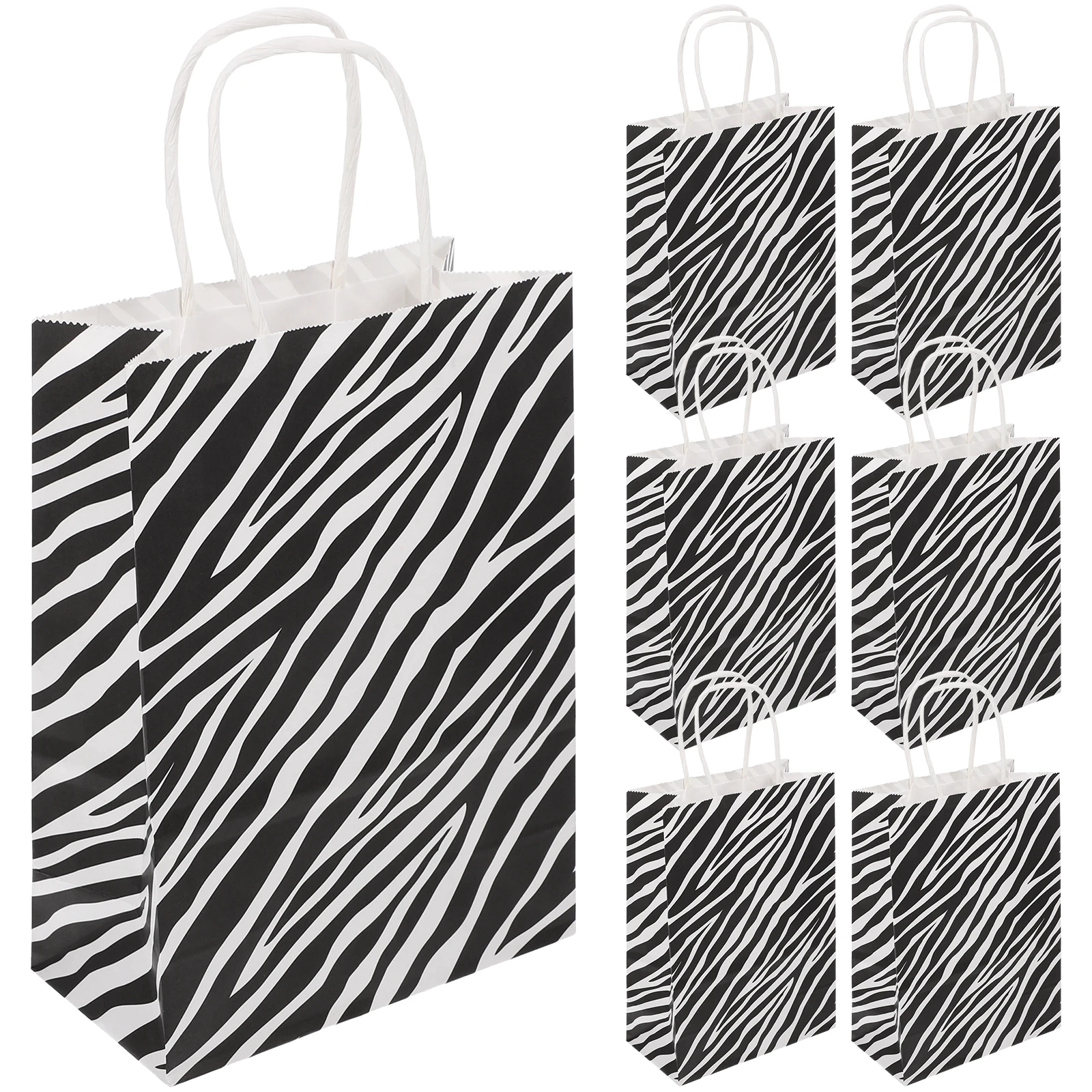 

10 Pcs Pattern Gift Bags Paper Shopping Handles Small Size Treat Favor Bags With Handles Packaging Holiday Party