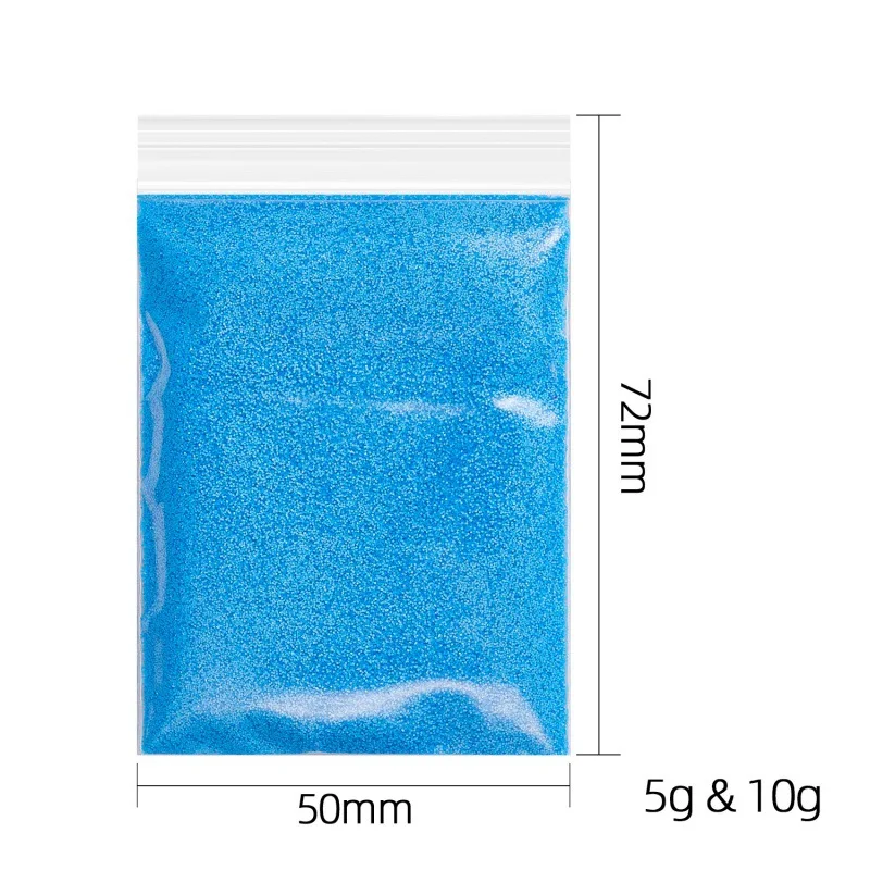 Ultra-Fine Pó Glitter para Nail Art, Conjunto Glitter Azul, Esmalte, Cola de Jóias, 0.2mm