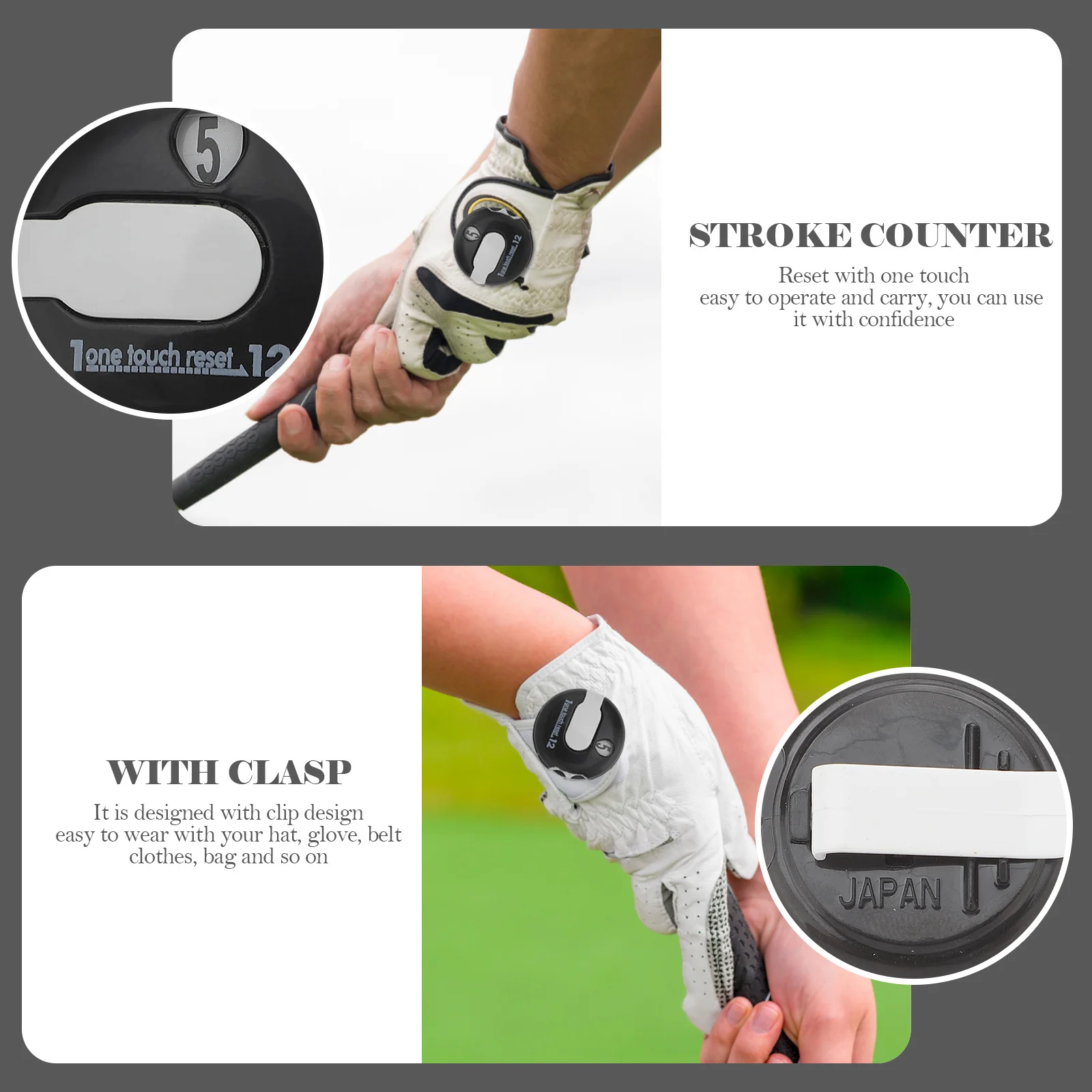 Golfing Score Counter White Simple Stylish Design Efficient User Experience Portable Golf Scoring Supplies for Outdoor Sports