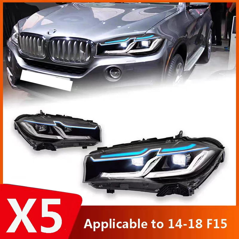 

Подходит для фар BMW X5 F15 2014-2018 годов выпуска, модернизация с 23 светодиодными линзами и дневными ходовыми огнями.