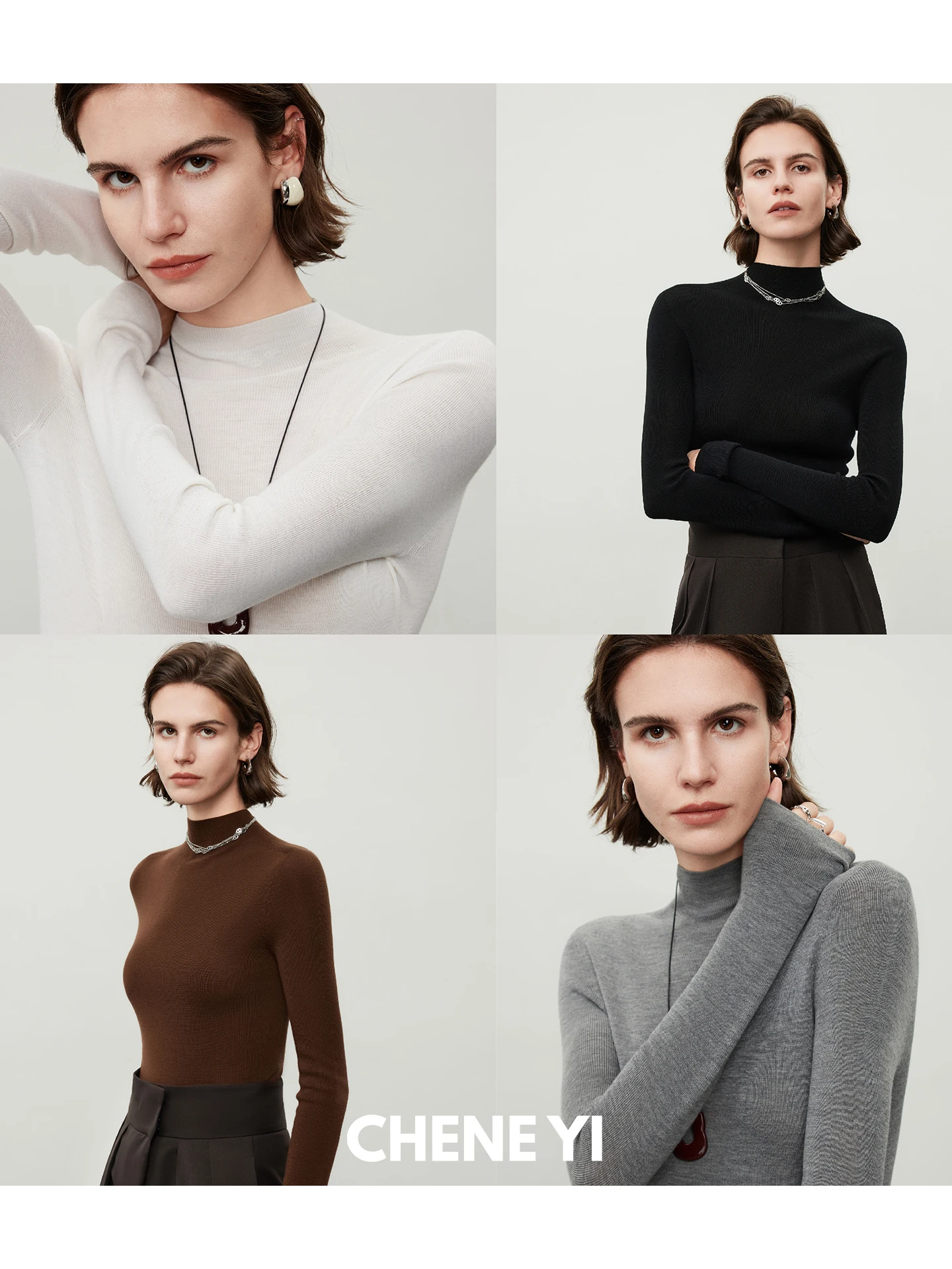 

Женский шерстяной топ Cheney 60S: красивый золотистый вязаный джемпер с воротником и длинными рукавами, приталенный, повседневный