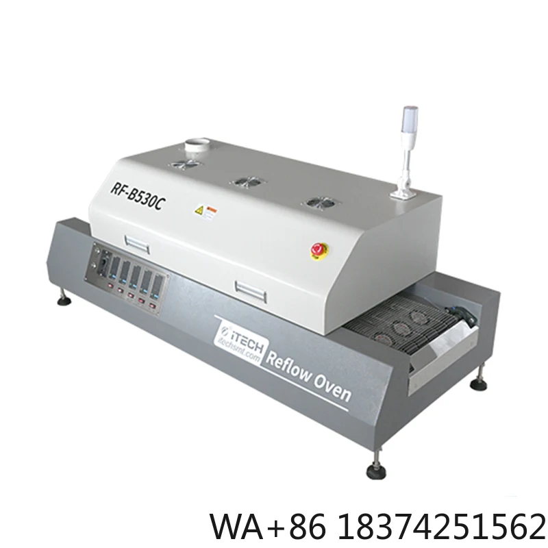 RF-B530C Smd Reflow Soldering Oven 5 Zone Full Automatic Mini Infrared Reflow Soldering Machine Hot air Reflow Oven