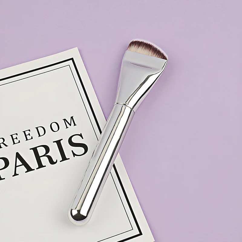 1 قطعة فرشاة كريم أساس رفيعة للغاية شعر ناعم رقيق فرشاة كونتور للوجه فرشاة كونتور مسطحة كريم الأساس فرش مكياج