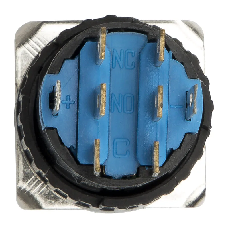 자동 잠금 ON - OFF 원형 푸시 버튼 스위치 AL6-A, 8 핀 푸시 버튼, 220V, 12V LA16Y-22D, AL6-A-22 16mm, 로트당 5 개