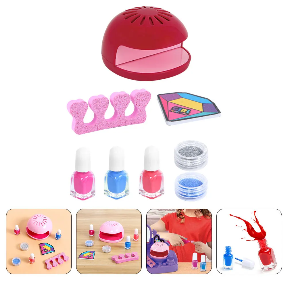 1 ensemble enfants Art ensemble électrique Abs sèche-ongles pour séchage rapide vernis régulier bricolage outils de manucure enfant en bas âge fille cadeau ventilateur à ongles sèche-linge
