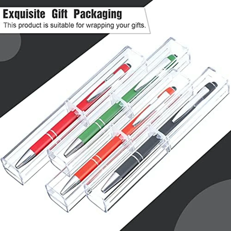 40 PCS Gift Empty Pencil Boxes Plastic Pen Storage Transparent Plastic Pencil Boxes