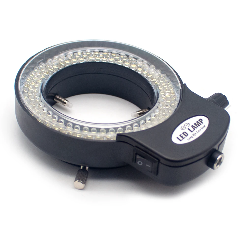 Adjustable Microscope Light Source LED Ring Light Industrial Light Source 144 Lamp Beads 63MM MIC-209 Fully Transparent Shade