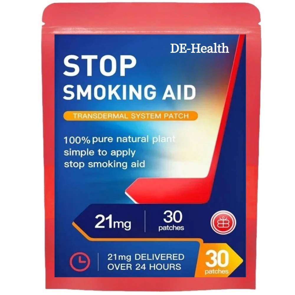 Stop Smoking Transdermal Patches 21 Mg Quit Patches, Easy and Effective Stop Smoking Aid 30 Patches One Month Supply