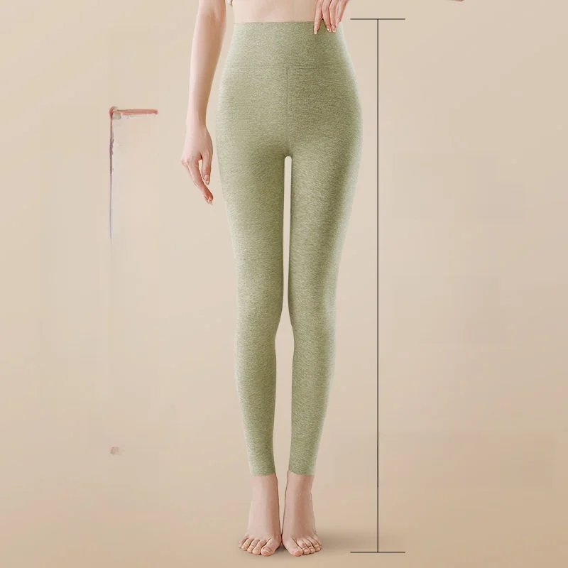 กางเกงขายาวผู้หญิงไซส์ใหญ่ ผ้าขนสัตว์ผสมไหม ผ้าฟลีซ ซับในผ้าฝ้าย สำหรับฤดูใบไม้ร่วงและฤดูหนาว