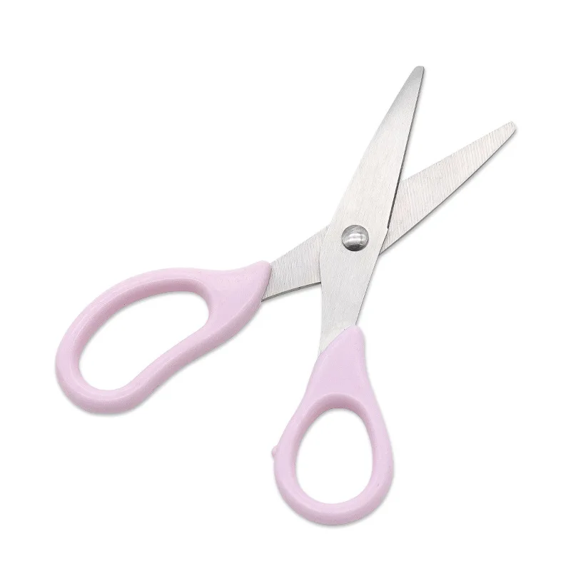 Children DIY Handmade Cuter Stainless Steel Round Head Blade Paper Cutting Tools Student Safety Household Scissor For Child