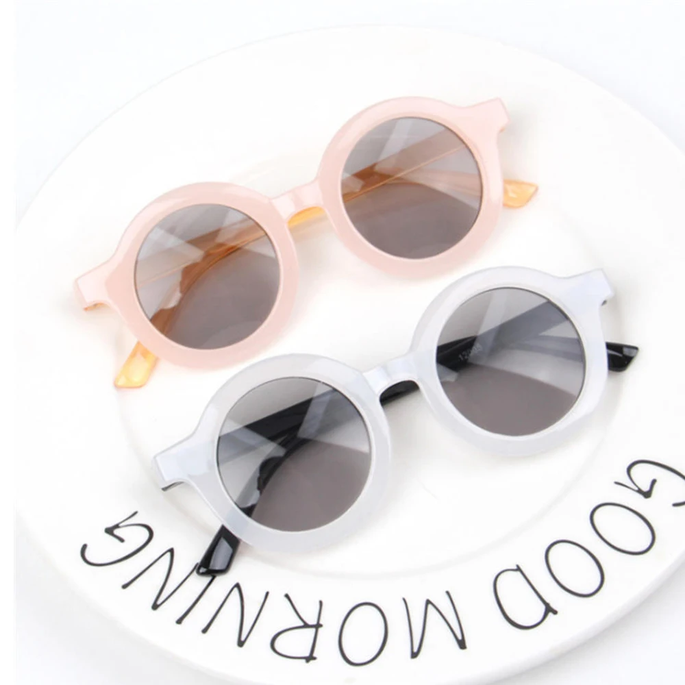 Retro Children's Sunglasses Round Frame Kids Sunglasses UV400 Goggles Summer Outdoors Shades Boy Girl Trendy Sunglasses