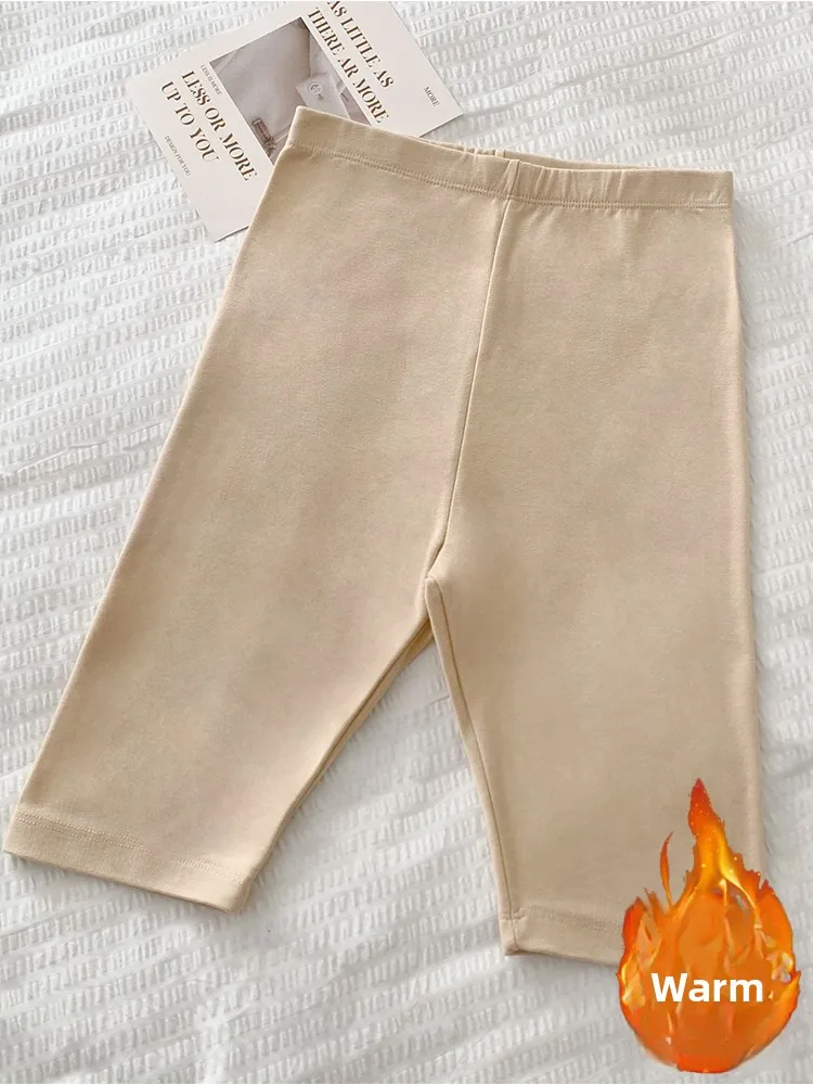 Warme, mit Fce gefütterte Se-Hose, hohe Taille, fünf Zoll, Slim-Fit-Basisschicht-Strumpfhose, reine Farbe, Innenbekleidung, Dervo-Hose