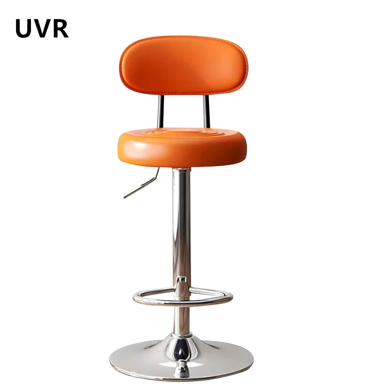 UVR Bar Stools for Home Use Kitchen High Stools Lift Swivel Backrest Bar Stools Salon Front Cashier Bar Stools Bar Furniture