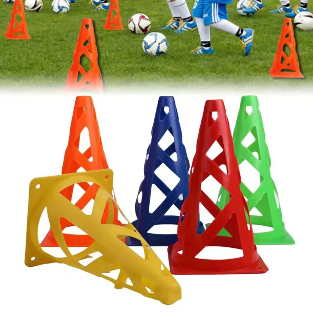 

10Pcs 23CM Football Training Cones Soccer Sign Bucket Barrier Kids Adults Springback Marking Cup Symbol Sports Accessories
