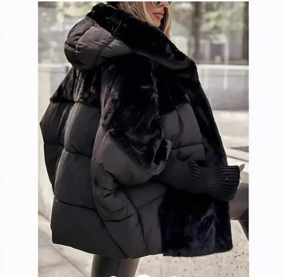 

Winter Jacket Women Loose New Down Jacket Hooded Long Sleeve Winter Clothes