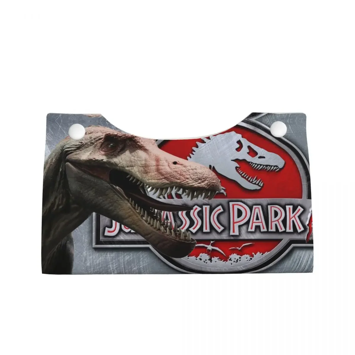 Custom Jurassic Park Tissue Box Holder Rectangular Giant Dinsaur PU Leather Facial Tissue Box Cover for Car Office